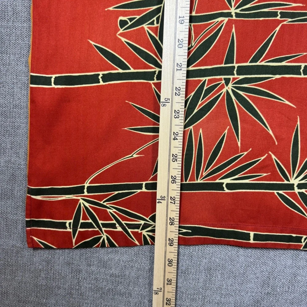Tommy Bahama 100% Silk Bamboo Print Camp Shirt Small Short Sleeve Aloha Hawaiian
